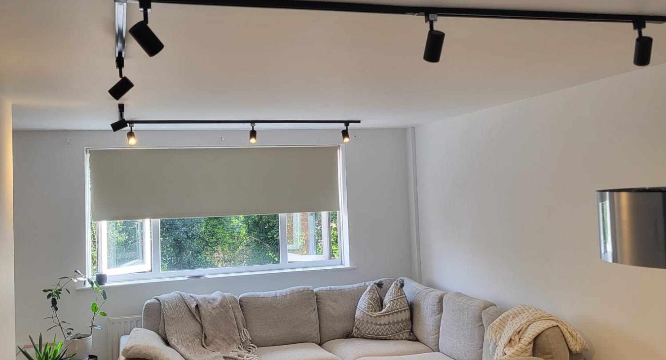 Image of professionally installed rail lighting