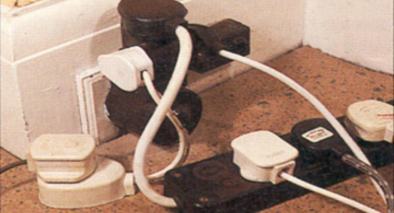 Overloaded extension lead